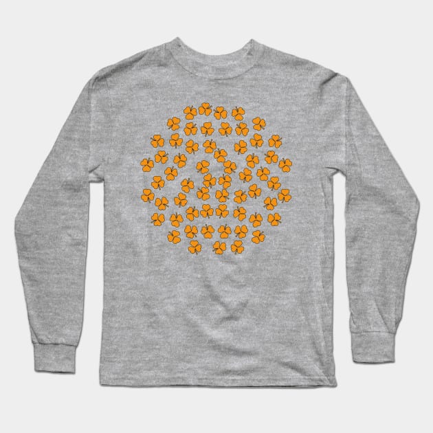 Shamrocks Golden Long Sleeve T-Shirt by ellenhenryart